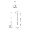 Candelabru modern cu 3 brate din alama masiva si abajururi din sticla opal, Odyssey, B140 SchwungHome